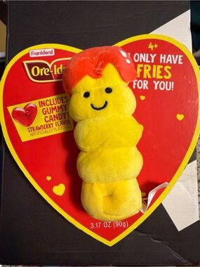 Frankford Ore-Ida Plush French Fry Valentine - Yellow & Red